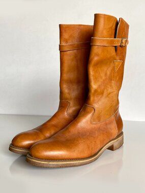Vintage Dingo Brown Cognac Leather Insulted Boots Men's Size 10